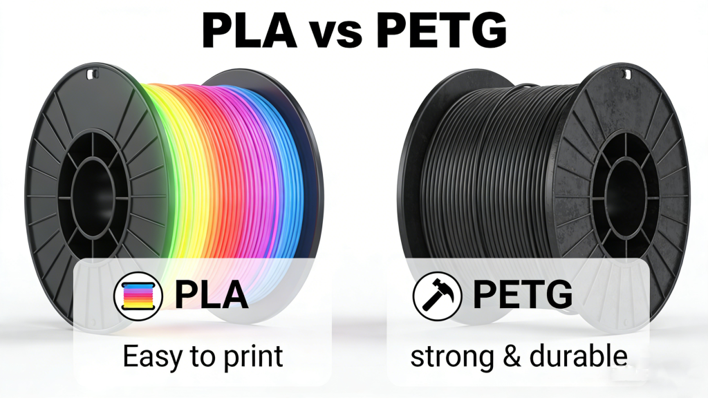 ”gemakkelijk te printen“ versus "sterk"
